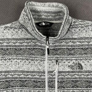 The North Face‎ Gordon Lyons 1/4-zip Fleece Pullover Mens Small Gray Fair Isle